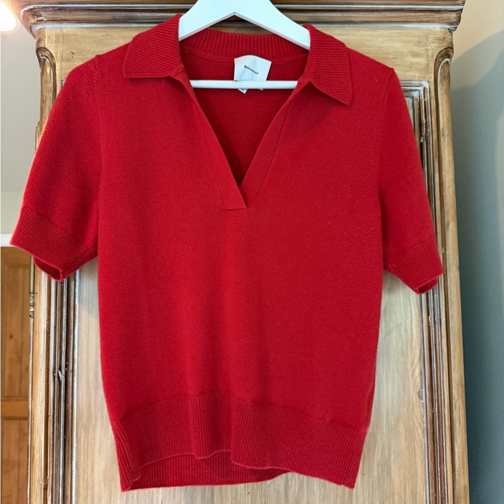 Reformation Louise Cashmere Polo size S